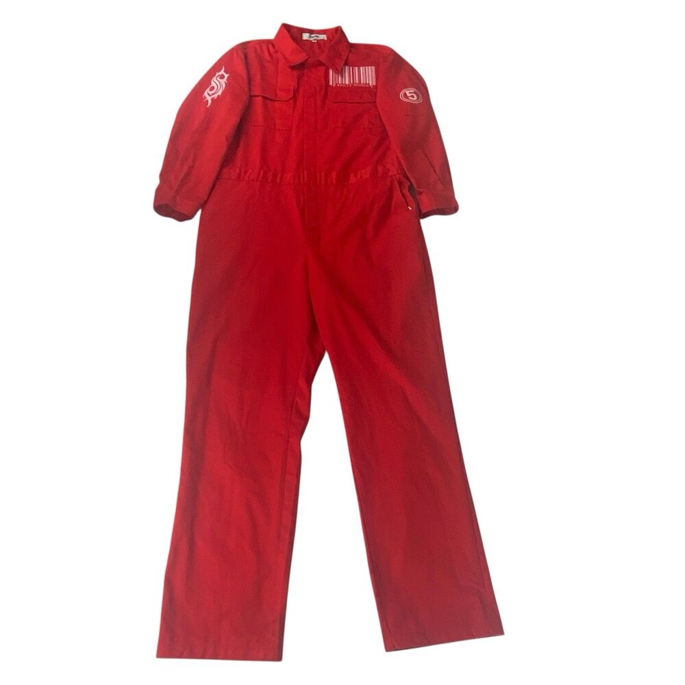 Toptie Slipknot Inspired Jumpsuit Cosplay Costume Adult Large Red Full Zip
